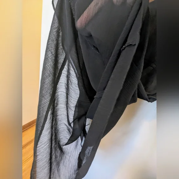 Mossimo Black Sheer Swimsuit Coverup with Lace Detail sz XS - Picture 4 of 10